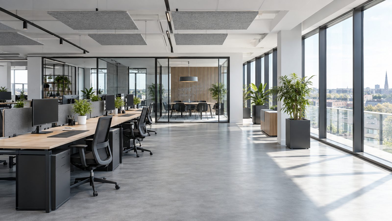 Symbolbild: Büro vor Arbeitsbeginn